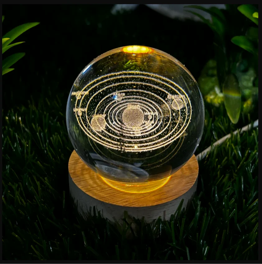 3D Galaxy Crystal Ball Lamp For Home / Office / Bedroom Decoration