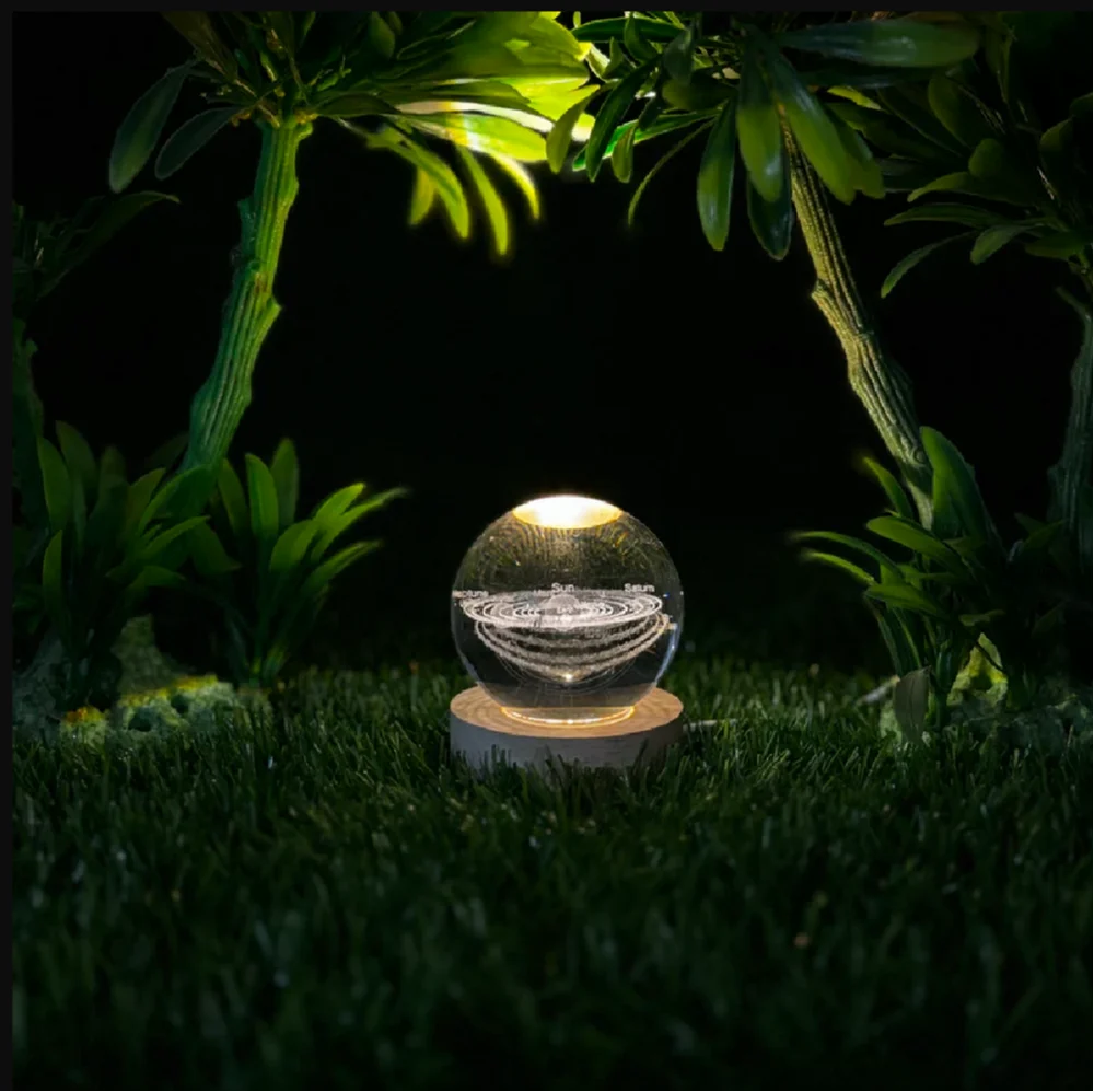 3D Galaxy Crystal Ball Lamp For Home / Office / Bedroom Decoration