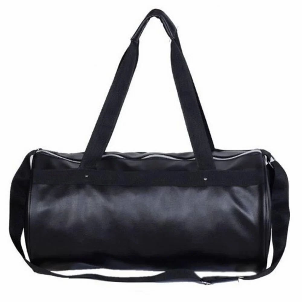 Black Leather Gym Bag