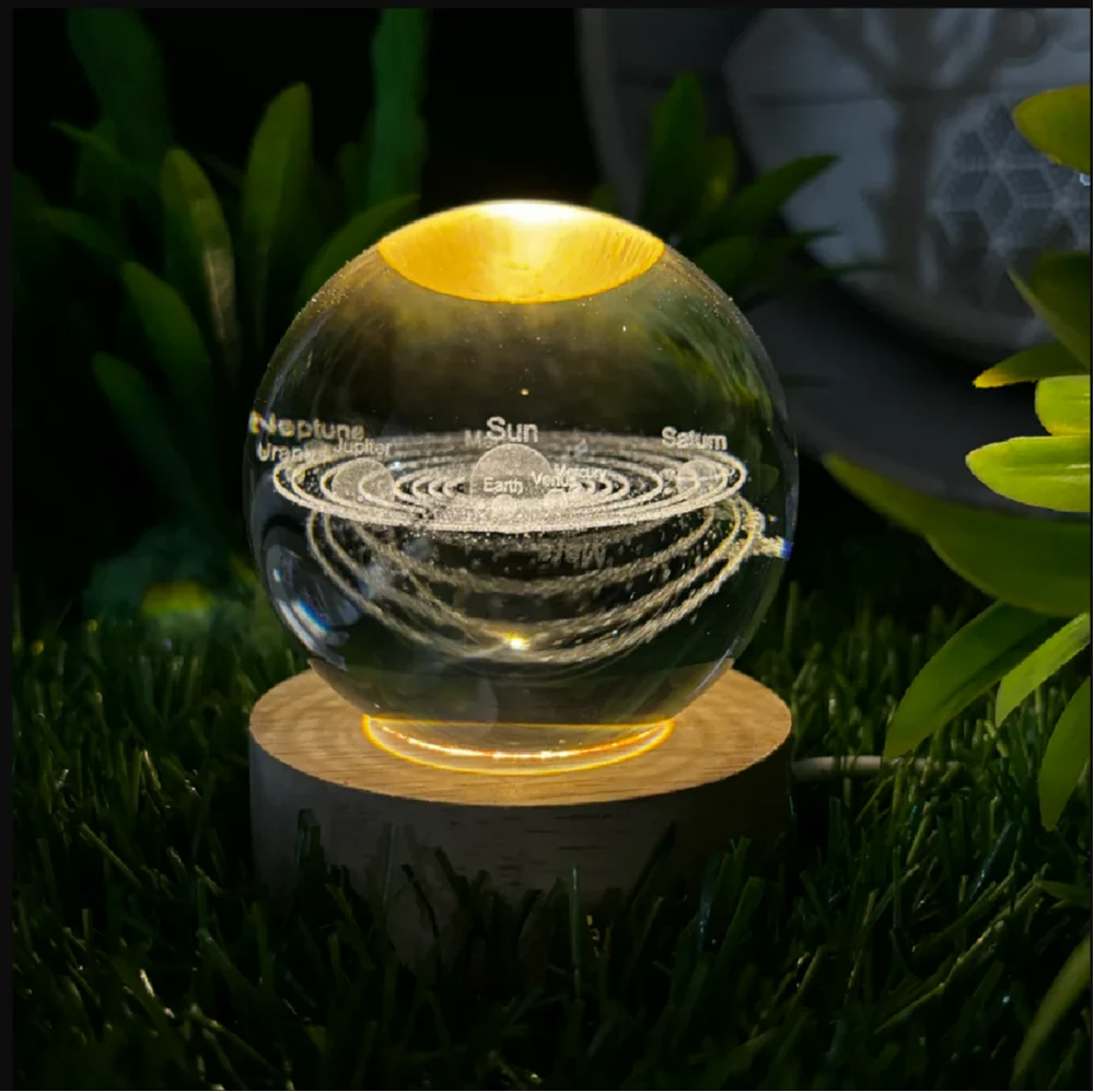 3D Galaxy Crystal Ball Lamp For Home / Office / Bedroom Decoration