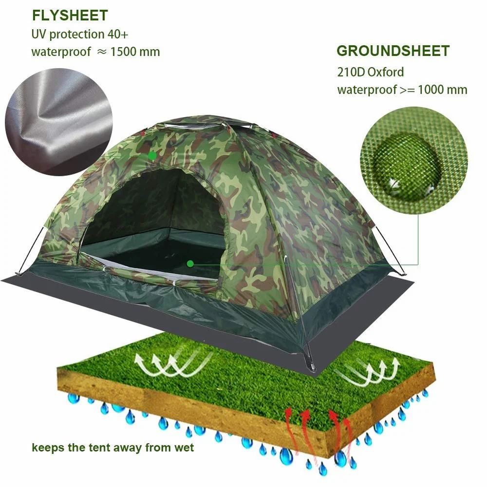 2 Person Camouflage Camping Outdoor Tent 2 Person