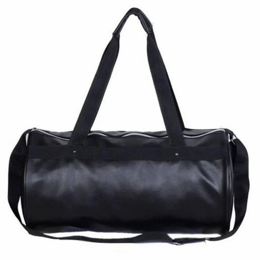 Black Leather Gym Bag