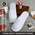 SR Luxury White Hotel Disposable Slippers, 7mm, Size: 11 Inch